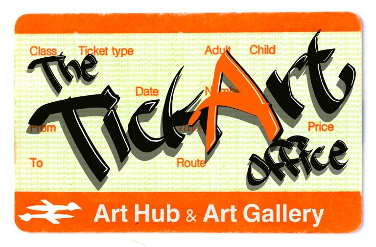Logo for TickArt Office, an art hub and gallery, featuring bold typography.